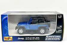 DieCast Jeep Wrangler Rubicon Modellauto 1:27 Maisto Special Edition Blau US Car