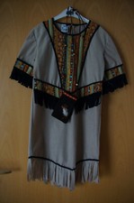 Indianer Kleid Gr. 140 Kinder Mädchen mit Tasche hochwertig * sehr gut* Fasching