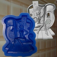 Gießform Verzierung Silikonkautschuk Gips Relief Frau in Sauna (350)