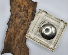 Antikes Tintenfass aus Rauchglas mit Ablage für Schreibgeräte Art Deco Gross