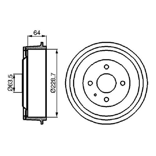 Bremstrommel hinten für - 2x,