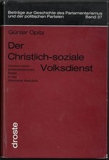 Günter Opitz: Der Christlich-soziale Volksdienst