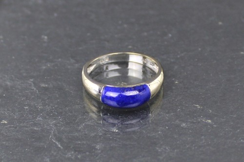 Lapislazuli weißgoldring aus - lapislazuli-weißgoldring,,