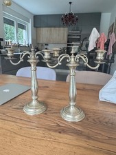 Paar antike Kerzenleuchter, Kerzenhalter - versilberte? silber?