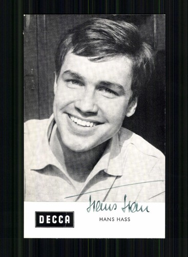 Hans hass decca autogrammkarte - hans,