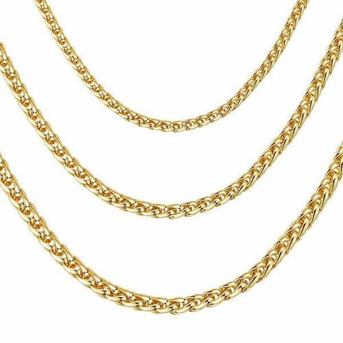 Kette gold vergoldet zopfkette - vergoldet,