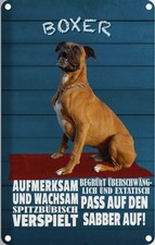 Blechschild 30x20 cm Boxer