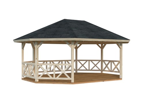 Eck gartenlaube betty 25m - 8-eck, 25m²