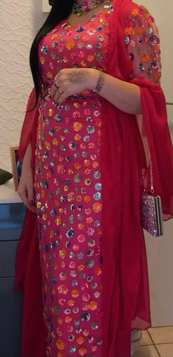 Rosa rotes kurdisches kleid - kurdisches,