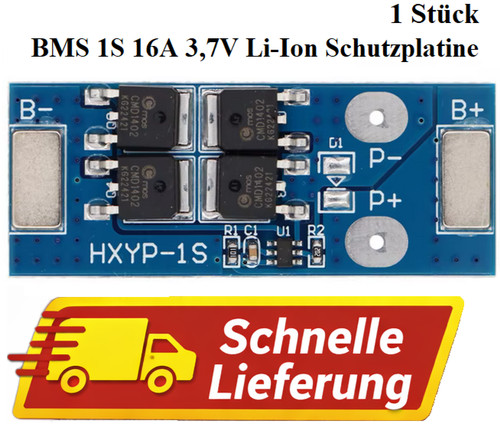 Bms 16a li ion - bms, 3,7v