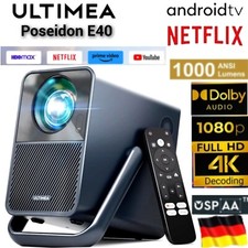 Ultimea Poseidon E40 LCD Beamer 1000 ANSI Lumen Projector Native 1080P.