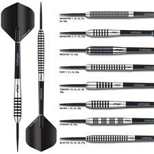 Dartpfeile Tungsten Steeldarts Set 21g-30gramm Ringed Grip, mit Flights, Schäfte