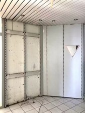 Raumteiler Trennwand 350x280cm mit Verkleidung Stahlkonstruktion Büro Industrie
