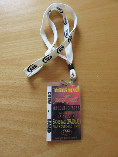 Chroming rose band crew pass - chroming, band/crew-pass