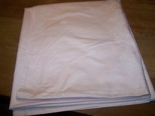 Damast Tischdecke 160x12o cm klein VINTAGE zartrosa, v.Oma, sehr schön