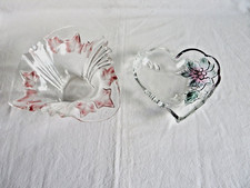 ?Walther Glas wunderschöne Dreieck Schale & Herzschale ?