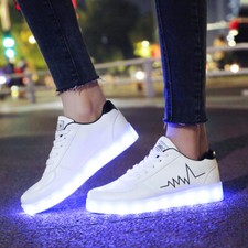 Unisex LED Leuchtende USB Aufladen Leuchtschuhe Sneaker Turnschuhe Blinkschuhe