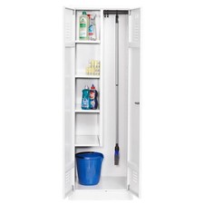 Gürkan Putzmittelschrank 112296 verkehrsweiß 60,0 x 50,0 x 180,0 cm, aufgebaut, 