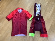 Radtrikot Set Herren Kurzarm Radtrikot Trägerhose Radhose Kurz mit Sitzpolster S