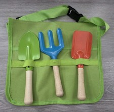 Kinderschürze mit Gartengeräten Kinder Gartengeräte 4-teilig Schaufel Rechen