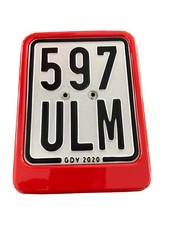 Kennzeichenhalter Rot Für Scooter Pedelec E-Bike Mofa Moped Nummernschildhalter