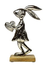 Häsin mit Herz | Hase Metall