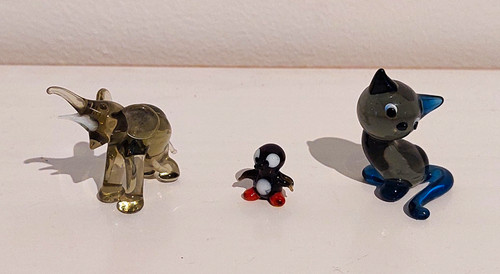 3er set glasfiguren glastiere - 3er,