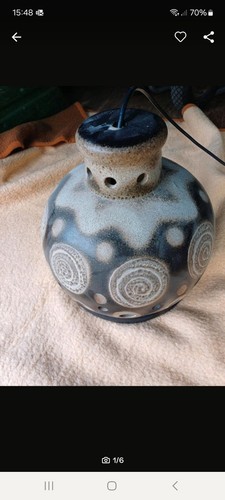 Keramik lampe vintage 70er - lampe,