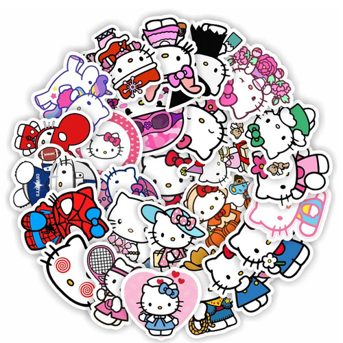 Hello kitty aufkleber - aufkleber, set