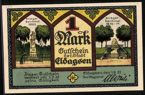 Notgeld eldagsen 1921 - notgeld,