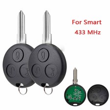 2X Funk Schlüssel Fernbedienung 433MHZ Für SMART 450 Fortwo Cabrio City Coupe DA
