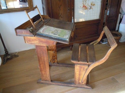 Antike schulbank shabby - schulbank,