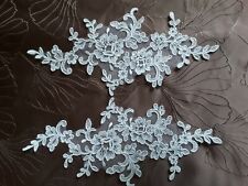 2 Spitze Applikation Hochzeit Braut Tanz Kleid Basteln weiß