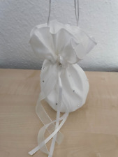 Hochzeit Brauttasche Beutel weiß - Perlen - Glitzersteine