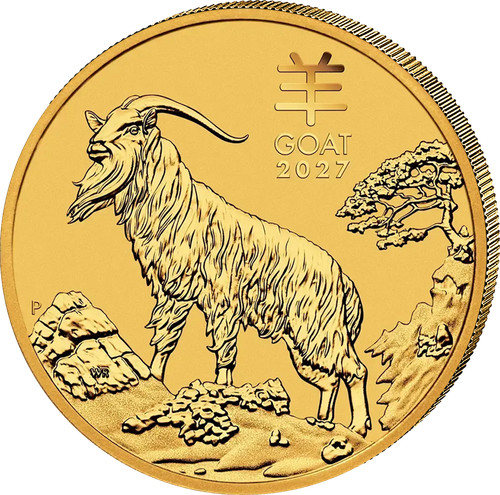 Goldmünze lunar iii ziege - goldmünze, 1/4