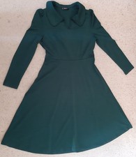 Shein - schickes Kleid in kräftigem Moosgrün, etwas länger, glockiger Rock Gr. L