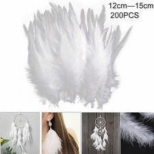 200 Stück Marabufedern Federn weiß Bastelfedern Schöne Hochzeit Deko 12-15cm