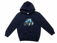 Zintgraf Hoody Dunkelblau Kapuzenpullover Traktor Stickerei Blauer Trecker