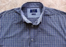 YELLOW STONE - Herrenhemd - Gr. XXL 45/46 - blau/weiß - Hochwertige Verarbeitet