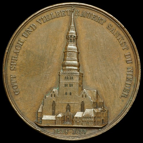 Hamburg bronze medaille - hamburg:, 1842