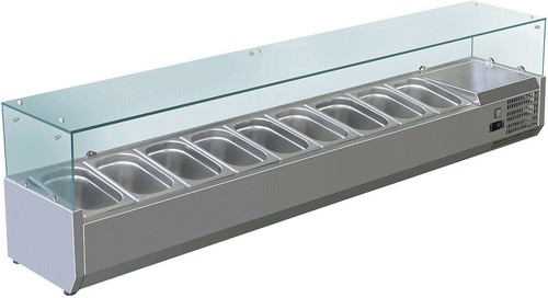 Gastro kühlaufsatzvitrine x - kühlaufsatzvitrine, 9