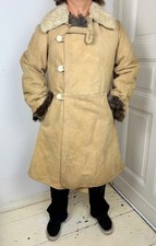 Sowjetisch Militär Pelzmantel Schaffell Armee UdSSR Bekesha 48 S M Mantel Fell