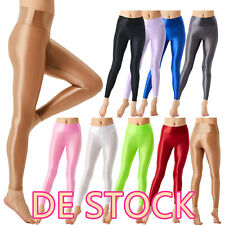 DE~Damen ÖL Glanz Strumpfhose Pantyhose Sports Workout Yoga Hose Stretch Pants