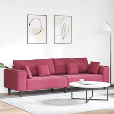 Sofa mit Kissen Relaxsofa Polstersofa Wohnzimmer Sofa Loungesessel Samt Couch
