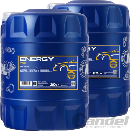 20l mannol energy - 2x, 5w30