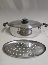 AMC  Topf Bräter oval  groß Kochtopf 8060 mit Siebeinsatz Braten