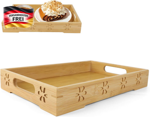 Serviertablett bambus 33x22cm - serviertablett,
