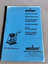 WEBER Ersatzteilliste Rüttler VC20H ( Hatz E 673)