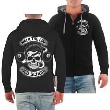 Herren Kapuzenjacke Rockn Roll Rockabilly Old School Cash walk the line black