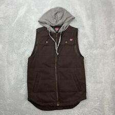 Wrangler Gilet Workwear Flex Herren Weste Gr. S (34-36) Braun Vintage Daunen